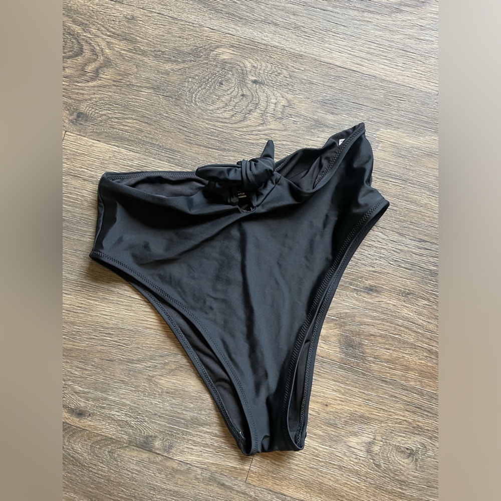 Aerie- Black High Waisted Bikini Bottoms- Size Large